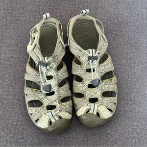 Used Women’s Keen Sandals (Whisper Sandals) Tan and Beige Waterproof Size 7